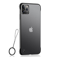 Custodia Ultra Sottile Trasparente Rigida Cover Opaca U02 per Apple iPhone 11 Pro Nero