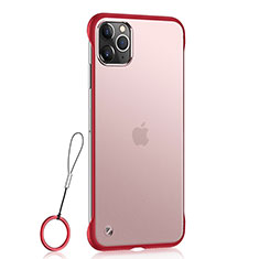 Custodia Ultra Sottile Trasparente Rigida Cover Opaca U02 per Apple iPhone 11 Pro Rosso