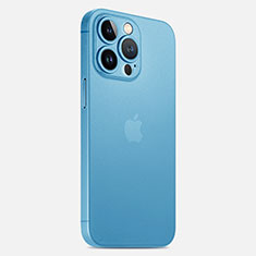 Custodia Ultra Sottile Trasparente Rigida Cover Opaca U02 per Apple iPhone 13 Pro Max Cielo Blu