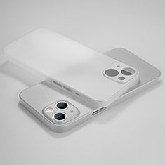 Custodia Ultra Sottile Trasparente Rigida Cover Opaca U02 per Apple iPhone 14 Plus Bianco