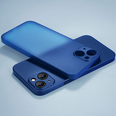 Custodia Ultra Sottile Trasparente Rigida Cover Opaca U02 per Apple iPhone 15 Plus Blu