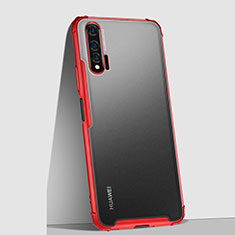 Custodia Ultra Sottile Trasparente Rigida Cover Opaca U02 per Huawei Nova 6 5G Rosso