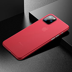 Custodia Ultra Sottile Trasparente Rigida Cover Opaca U04 per Apple iPhone 11 Pro Rosso