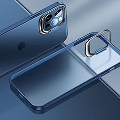 Custodia Ultra Sottile Trasparente Rigida Cover Opaca U08 per Apple iPhone 13 Pro Blu