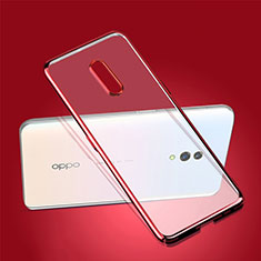 Custodia Ultra Sottile Trasparente Rigida Cover per Oppo K3 Rosso