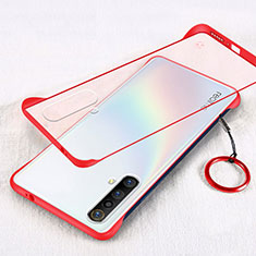 Custodia Ultra Sottile Trasparente Rigida Cover per Realme X50t 5G Rosso
