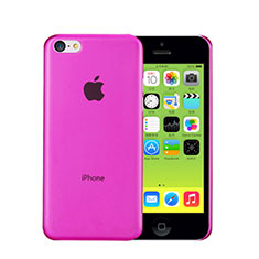 Custodia Ultra Sottile Trasparente Rigida Opaca per Apple iPhone 5C Rosa Caldo