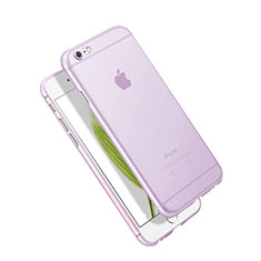 Custodia Ultra Sottile Trasparente Silicone Opaca per Apple iPhone 6S Plus Viola