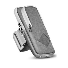 Fascia da Braccio Custodia Armband Corsa Sportiva Universale A05 per Samsung Galaxy Note 3 N9000 Grigio