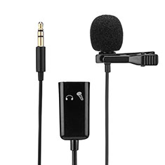 Microfono Mini Stereo Karaoke 3.5mm K01 per Oppo A38 Nero