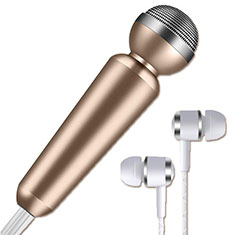Microfono Mini Stereo Karaoke 3.5mm M02 per Apple iPhone SE3 2022 Oro