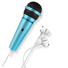 Microfono Mini Stereo Karaoke 3.5mm M05 per Huawei MediaPad M6 10.8 Cielo Blu