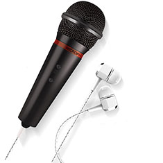 Microfono Mini Stereo Karaoke 3.5mm M05 per Samsung Galaxy Z Fold2 5G Nero