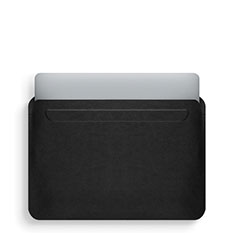 Morbido Pelle Custodia Marsupio Tasca L02 per Apple MacBook Pro 13 pollici (2020) Nero