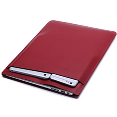 Morbido Pelle Custodia Marsupio Tasca L20 per Apple MacBook Pro 13 pollici Retina Rosso Rosa