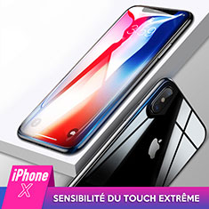 Pellicola in Vetro Temperato Protettiva Fronte e Retro per Apple iPhone X Chiaro