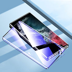 Pellicola in Vetro Temperato Protettiva Integrale Anti Blu-Ray Proteggi Schermo Film per Samsung Galaxy S22 Ultra 5G Nero