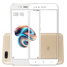 Pellicola in Vetro Temperato Protettiva Integrale Proteggi Schermo Film F02 per Xiaomi Mi 5X Bianco