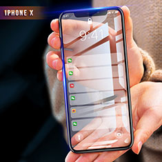 Pellicola in Vetro Temperato Protettiva Integrale Proteggi Schermo Film F07 per Apple iPhone Xs Max Nero