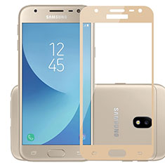 Pellicola in Vetro Temperato Protettiva Integrale Proteggi Schermo Film per Samsung Galaxy J3 (2017) J330F DS Oro