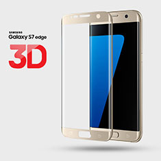 Pellicola in Vetro Temperato Protettiva Proteggi Schermo Film 3D per Samsung Galaxy S7 Edge G935F Oro