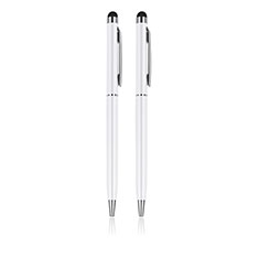 Penna Pennino Pen Touch Screen Capacitivo Universale 2PCS H05 per Samsung Galaxy M21 2021 Bianco