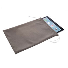 Sacchetto in Velluto Cover Marsupio Tasca per Apple iPad Pro 12.9 (2020) Grigio