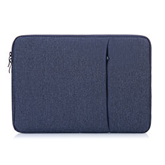 Sacchetto in Velluto Custodia Tasca Marsupio L04 per Huawei Honor MagicBook 15 Blu