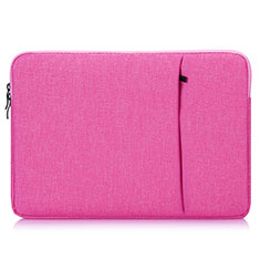 Sacchetto in Velluto Custodia Tasca Marsupio L04 per Huawei Honor MagicBook 15 Rosa Caldo