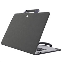 Sacchetto in Velluto Custodia Tasca Marsupio per Huawei Matebook D14 (2020) Grigio Scuro