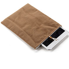 Sacchetto in Velluto Custodia Tasca Marsupio per Samsung Galaxy Tab S7 Plus 5G 12.4 SM-T976 Marrone