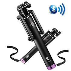 Sostegnotile Bluetooth Selfie Stick Allungabile Bastone Selfie Universale S14 per Oppo A9 Viola