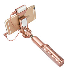 Sostegnotile Bluetooth Selfie Stick Allungabile Bastone Selfie Universale S17 per Samsung Galaxy M21 2021 Oro