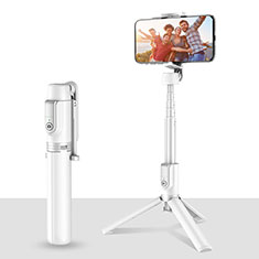 Sostegnotile Bluetooth Selfie Stick Tripode Allungabile Bastone Selfie Universale T28 per Oppo F19s Bianco