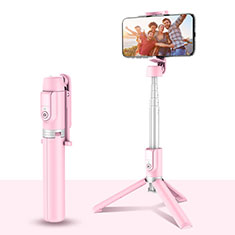 Sostegnotile Bluetooth Selfie Stick Tripode Allungabile Bastone Selfie Universale T28 per Samsung Galaxy On7 2016 G6100 Rosa