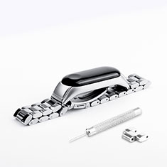 Stainless Cinturino Braccialetto Acciaio per Xiaomi Mi Band 3 Argento