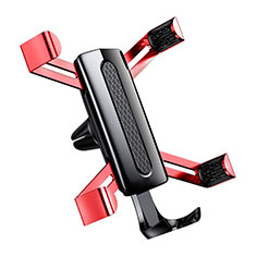 Supporto Cellulare Da Auto Bocchette Aria Universale A01 per Oppo F15 Rosso
