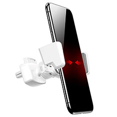 Supporto Cellulare Da Auto Bocchette Aria Universale A05 per Apple iPhone 11 Pro Max Bianco