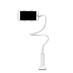 Supporto Cellulare Flessibile Sostegno Cellulari Universale T16 per Sony Xperia 10 II Bianco
