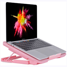 Supporto per Latpop Sostegnotile Notebook Ventola Raffreddamiento Stand USB Dissipatore Da 9 a 16 Pollici Universale M16 per Samsung Galaxy Book S 13.3 SM-W767 Rosa