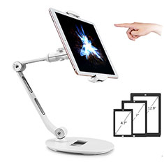 Supporto Tablet PC Flessibile Sostegno Tablet Universale H08 per Huawei Mediapad X1 Bianco