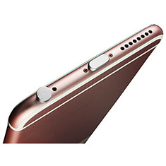 Tappi Antipolvere Anti-dust Lightning USB Jack Antipolvere J02 per Apple iPhone XR Argento