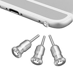 Tappi Antipolvere Jack Cuffie 3.5mm Anti-dust Android Apple Anti Polvere Universale D02 per Apple iPhone 13 Argento