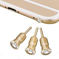 Tappi Antipolvere Jack Cuffie 3.5mm Anti-dust Android Apple Anti Polvere Universale D02 per Apple iPhone 13 Pro Max Oro
