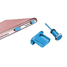 Tappi Antipolvere USB-B Jack Anti-dust Android Anti Polvere Universale H01 per Oppo Find N3 5G Blu