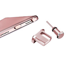 Tappi Antipolvere USB-B Jack Anti-dust Android Anti Polvere Universale H01 per Samsung Galaxy Fame Lite S6790 Oro Rosa
