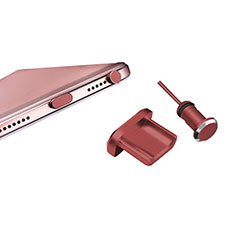 Tappi Antipolvere USB-B Jack Anti-dust Android Anti Polvere Universale H01 per Google Pixel 5 XL 5G Rosso