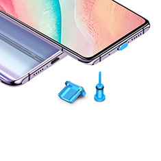 Tappi Antipolvere USB-B Jack Anti-dust Android Anti Polvere Universale H02 per Samsung Galaxy Note 10 Plus Blu