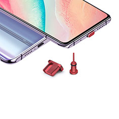 Tappi Antipolvere USB-B Jack Anti-dust Android Anti Polvere Universale H02 per Samsung Galaxy M21 Rosso