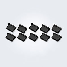 Tappi Antipolvere USB-C Jack Anti-dust Type-C Anti Polvere Universale 10PCS H01 per Apple iPhone 15 Plus Nero